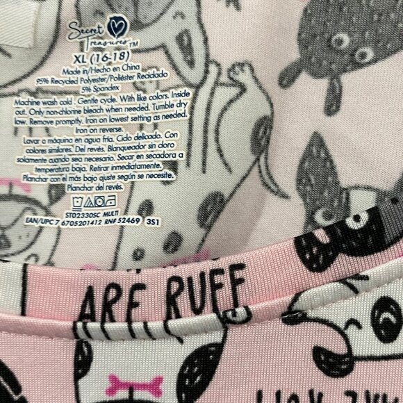 🐾 Secret Treasures “Mornings Are Ruff” Dog Print PJ Top XL (16–18) — So Soft! - Picture 3 of 5